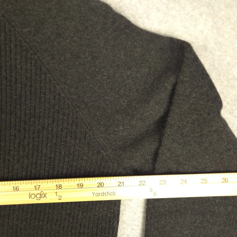 111‎ STATE Men's Charcoal Crew Neck Sweater 100% Cashmere Size L - Picture 5 of 6
